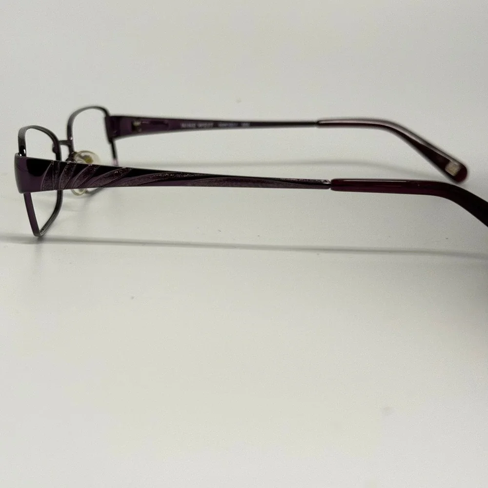 Nine West NW1011 505 Purple Rectangular Metal Eyeglass Frames 52-17-135